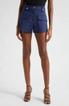 Ramy Brook Dior Cotton Blend Shorts In Spring Navy