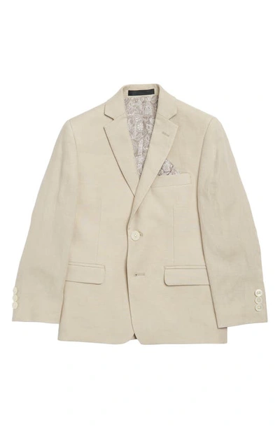 Ralph Lauren Kids' Classic Tan Solid Linen Sport Coat