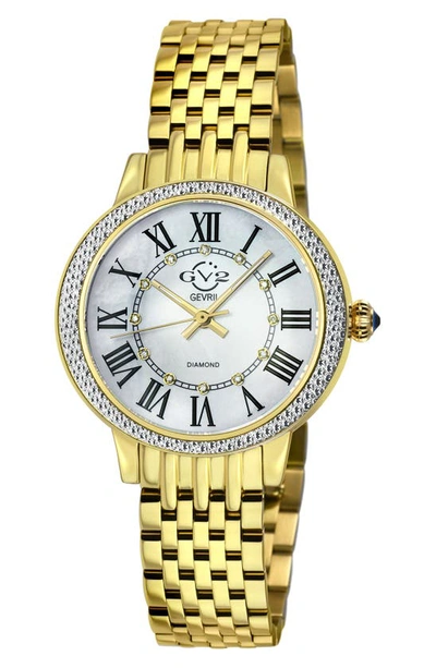 Gv2 Astor Iii Diamond Swiss Bracelet Watch, 34mm In Gold