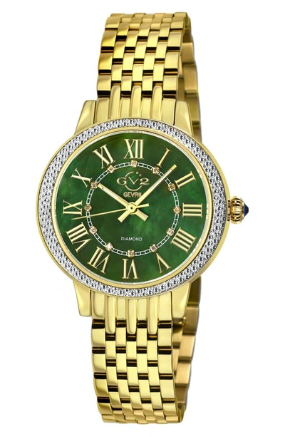 Gv2 Astor Iii Diamond Swiss Bracelet Watch, 34mm In Gold