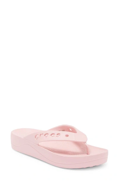 Crocs Baya Platform Sandal In Pink