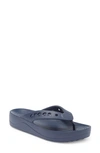 Crocs Baya Platform Sandal In Navy