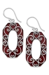 Samuel B. Coral Drop Earrings In Red