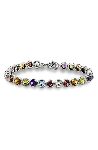 Samuel B. Multi Stone Tennis Bracelet In Rainbow Multi