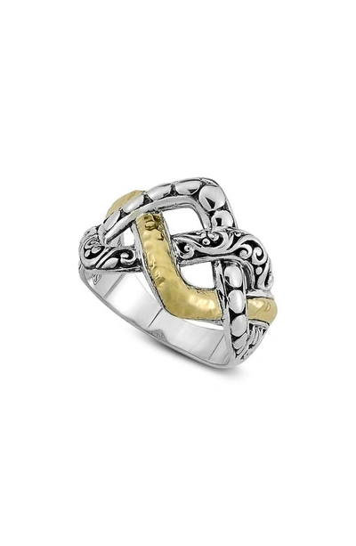 Samuel B. Interlock Design Ring In Silver And Gold