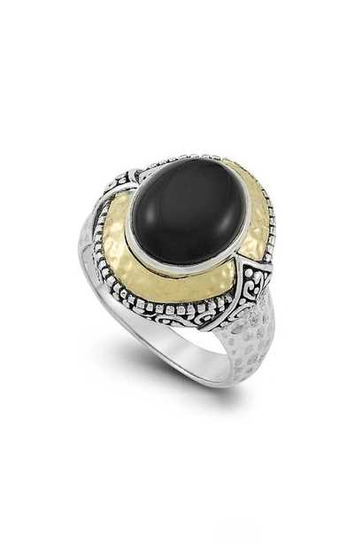 Samuel B. Oval Onyx Ring In Black