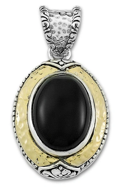 Samuel B. Oval Onyx Pendant In Black