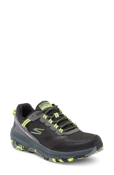 Skechers Go Run Trail Altitude 2 Trail Running Shoe In Black/ Lime