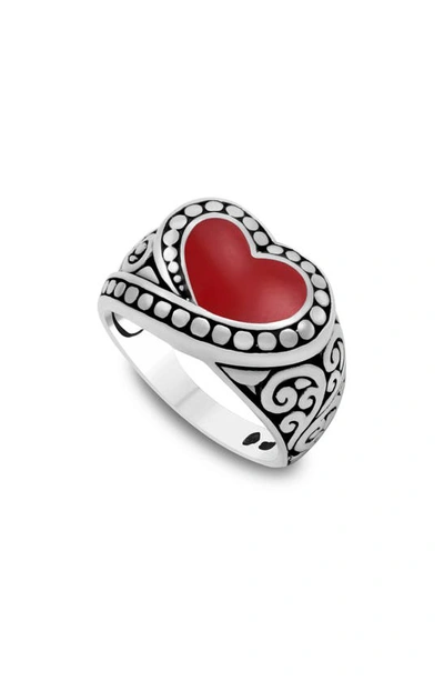 Samuel B. Heart Ring In Red