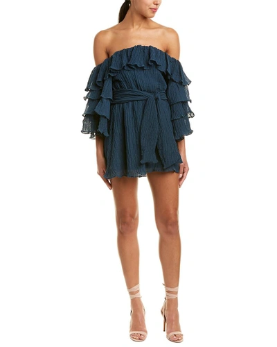 C/meo Collective Collective Sacrifices Mini Dress In Blue