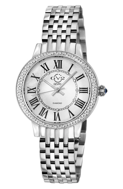 Gv2 Astor Iii Diamond Swiss Bracelet Watch, 34mm In Silver