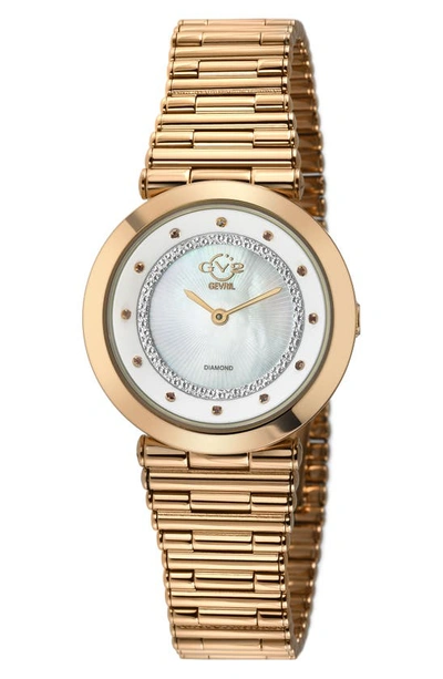 Gv2 Burano Diamond Swiss Bracelet Watch, 34mm In Rose Gold