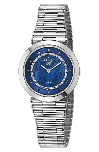 Gv2 Burano Diamond Swiss Bracelet Watch, 34mm In Silver