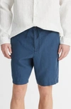 Vince Lightweight Hemp Shorts In Deep Indigo