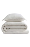 Calvin Klein Essential Washed Jacquard Coverlet In Off White