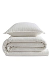 Calvin Klein Essential Washed Jacquard Coverlet In Beige/tan