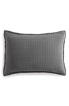 Calvin Klein Essential Washed Jacquard Pillow Sham In Grey