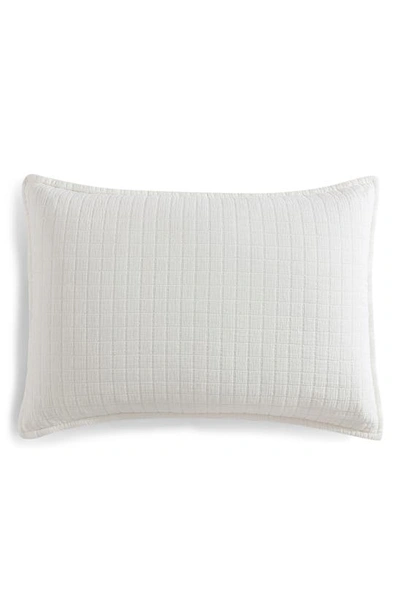 Calvin Klein Essential Washed Jacquard Pillow Sham In Off White