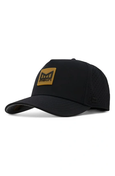 Melin Odyssey Stacked Hydro Performance Adjustable Baseball Cap In Black