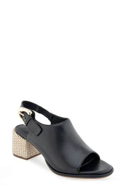 Aerosoles Nora Slingback Sandal In Black Leather