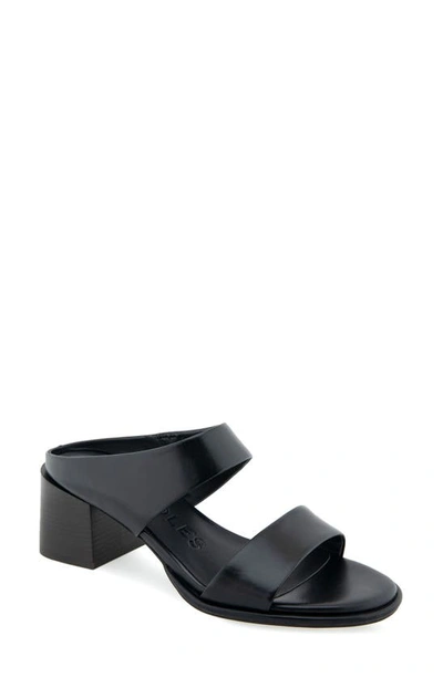 Aerosoles Nika Slide Sandal In Black Leather