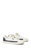 Tory Burch Classic Court Sneaker In Ivory Canvas/ Navy Bandana