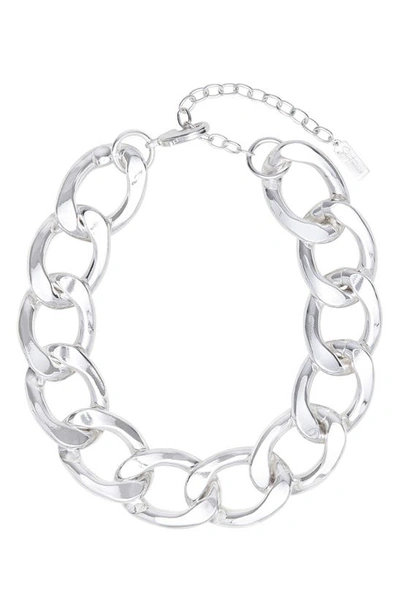 St. Moran Oversize Curb Link Chain Necklace In Silver