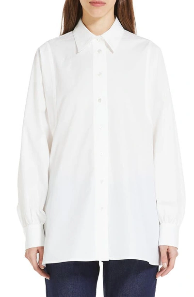 Max Mara Fufy Cotton Button-up Shirt In Optical White