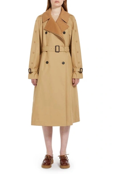 Max Mara Daphne Water Repellent Trench Coat In Beige