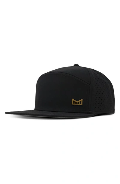 Melin Trenches Icon Hydro Performance Snapback Hat In Black/ Gum