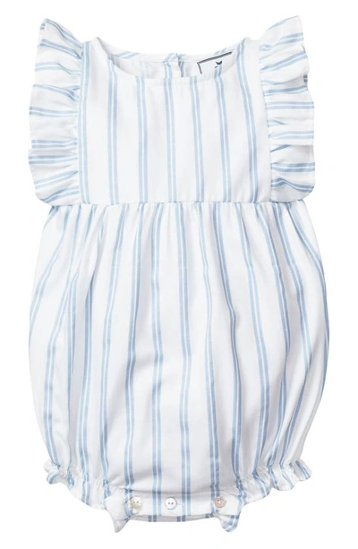 Petite Plume Babies' Stripe Ruffle Romper In White