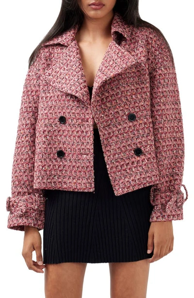 Belle & Bloom Power Over Me Tweed Jacket In Red