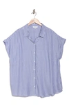 Beachlunchlounge Spencer Camp Shirt In Majestic Blue