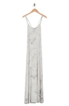 Go Couture Tie Dye Maxi Tank Dress In Silver Splotch Tie Dye