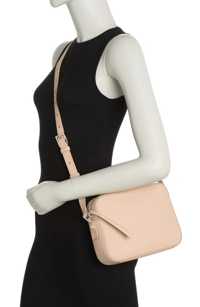 Allsaints Captain Leather Leather Crossbody Bag In Alabaster Pink