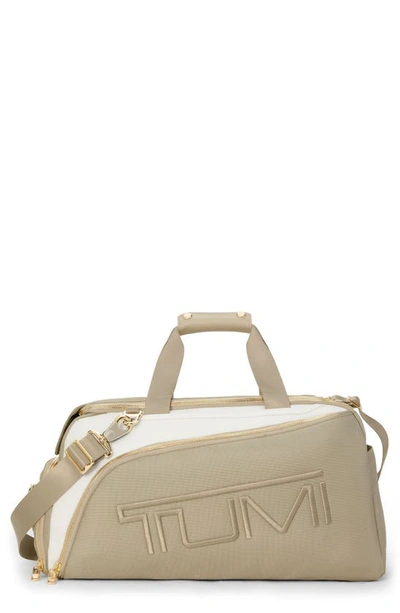 Tumi Golf Duffle Bag In Off White/ Tan