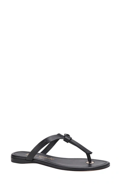 Kate Spade Knott Flip Flop In Black