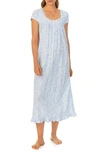 Eileen West Cap Sleeve Nightgown In White Multi