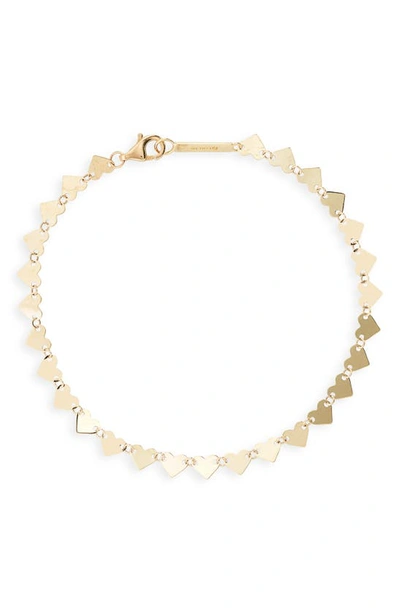 Lana Laser Heart Chain Bracelet In Yellow Gold