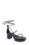 Aerosoles Caramia Ankle Wrap Platform Sandal In Black