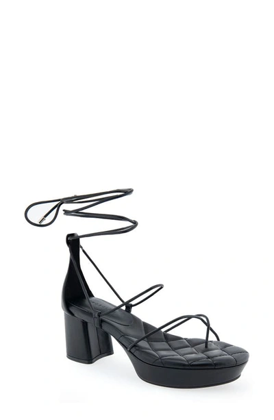 Aerosoles Caramia Ankle Wrap Platform Sandal In Black