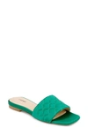 L Agence Aloise Slide Sandal In Sea Green Satin