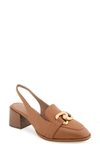 Aerosoles Allure Slingback Pump In Tan Leather