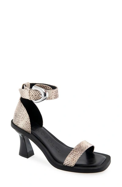 Aerosoles Calico Ankle Strap Sandal In Roccia Snake Print Leather