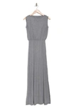 Go Couture Sleeveless Blouson Maxi Dress In Gray