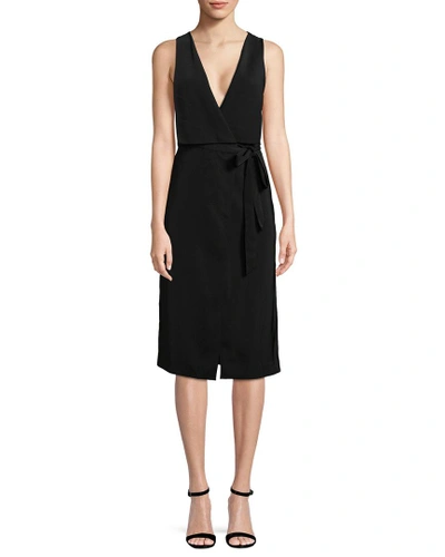 C/meo Collective Collective Plunging Wrap Dress In Nocolor
