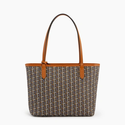 Le Tanneur Petit Sac Cabas Camille En Toile Monogramme In Brown