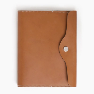 Le Tanneur Couverture En Cuir Et Carnet De Notes A5 In Brown