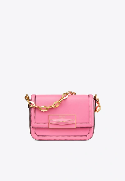 Jimmy Choo Diamond Leather Shoulder Bag In Pink