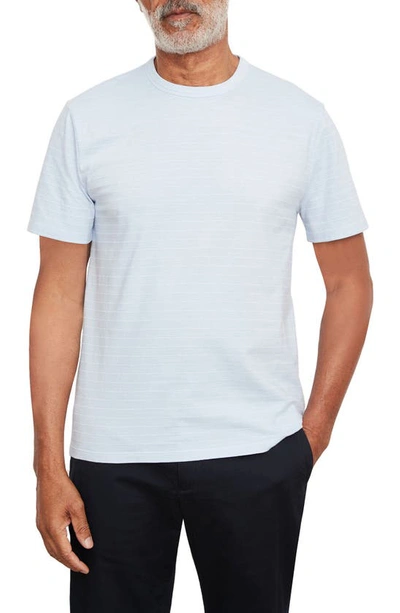 Vince Garment Dye Fleck Stripe T-shirt In Washed Porcelain Blu